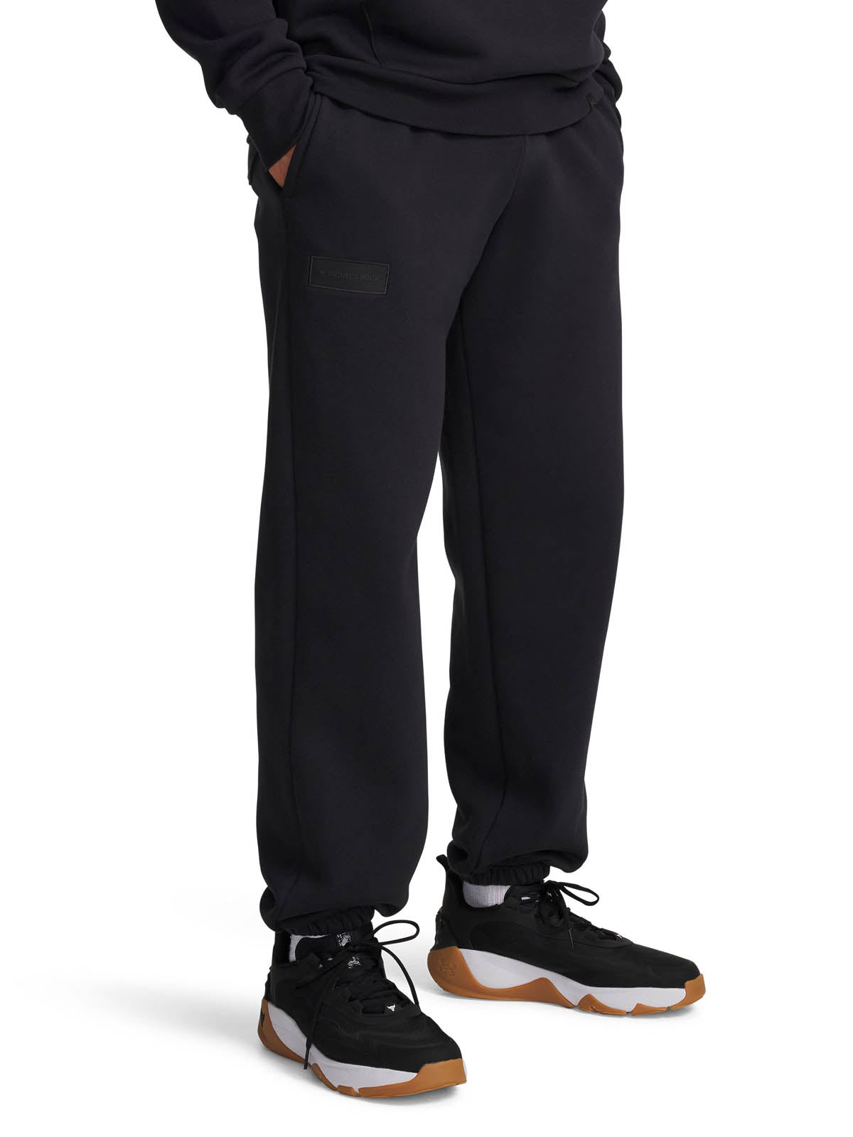 Buzo Lifestyle para hombre Project Rock Icon Fleece negro Under Armour