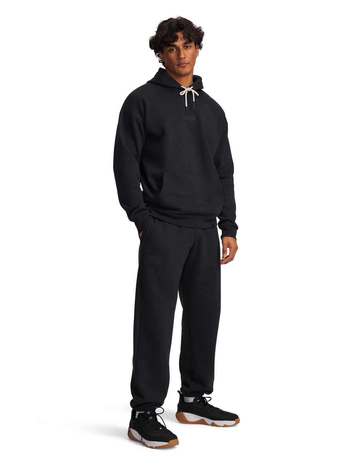 Buzo Lifestyle para hombre Project Rock Icon Fleece negro Under Armour