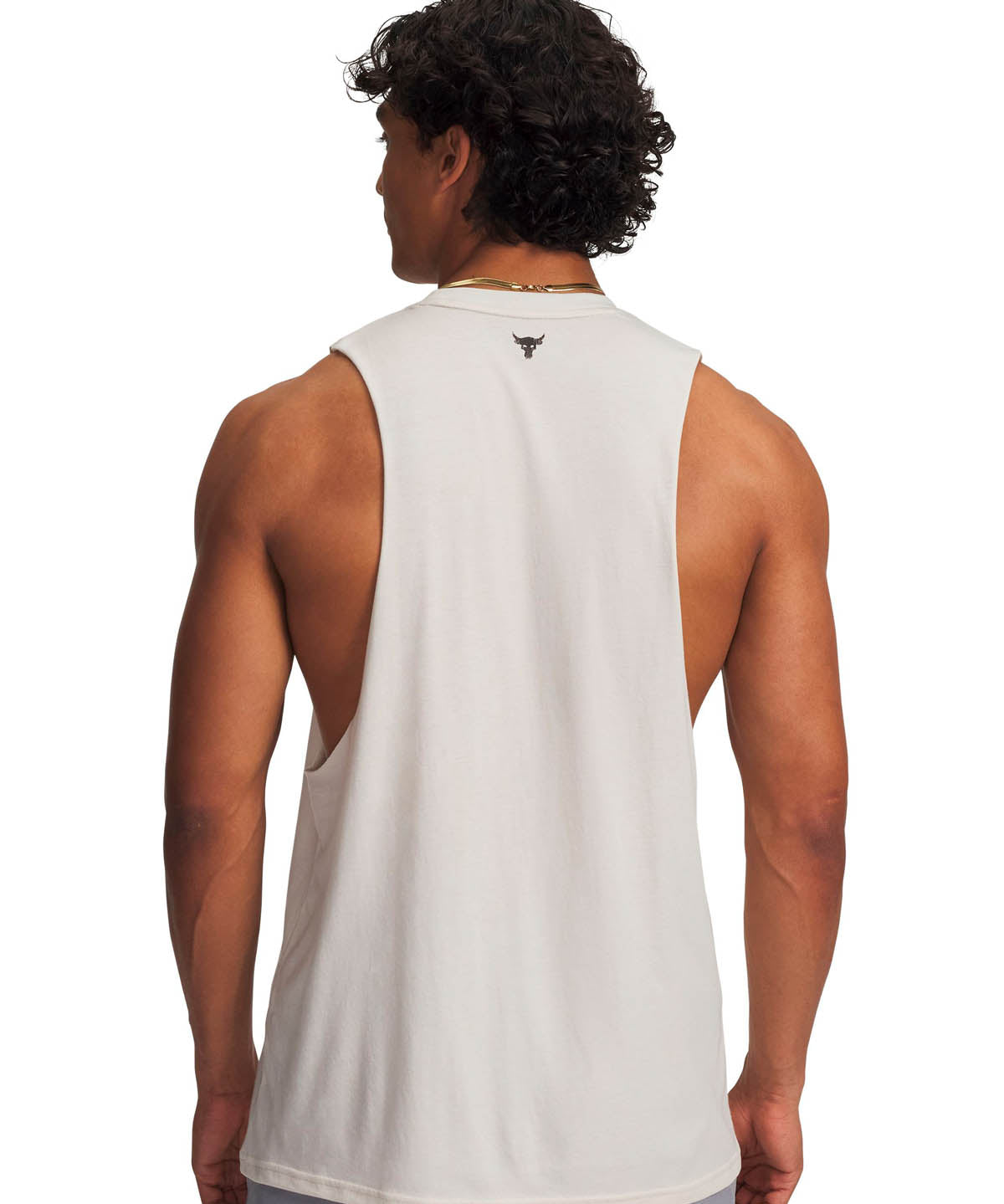 Polera sin manga de entrenamiento para hombre Project Rock café Under Armour