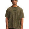 Polera manga corta heavyweight oversize Lifestyle para hombre Project Rock verde Under Armour