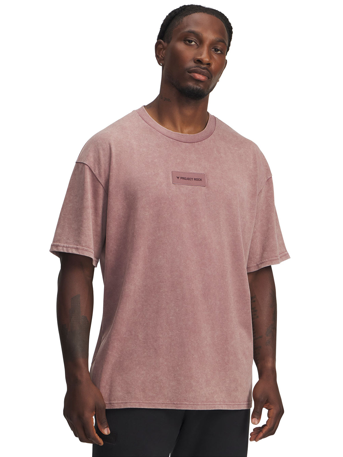 Polera manga corta heavyweight oversize Lifestyle para hombre Project Rock roja Under Armour