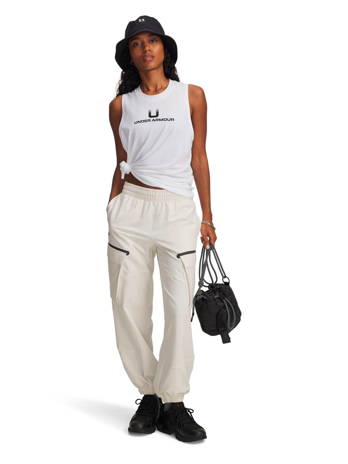 Polera sin mangas Lifestyle para mujer Varsity U blanco Under Armour