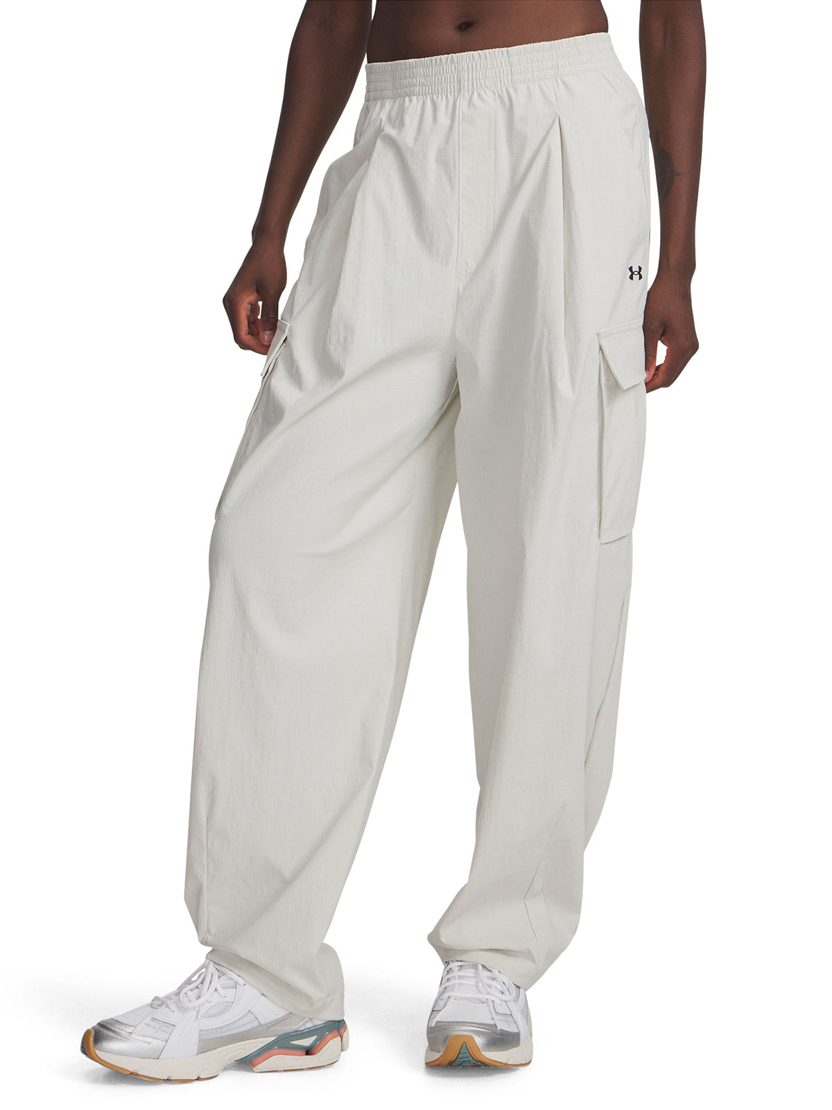 Pantalón Lifestyle para mujer Unstoppable Woven Ripstop Cargo Blanco Under Armour