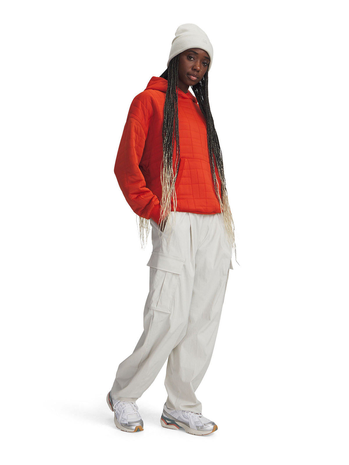 Pantalón Lifestyle para mujer Unstoppable Woven Ripstop Cargo Blanco Under Armour