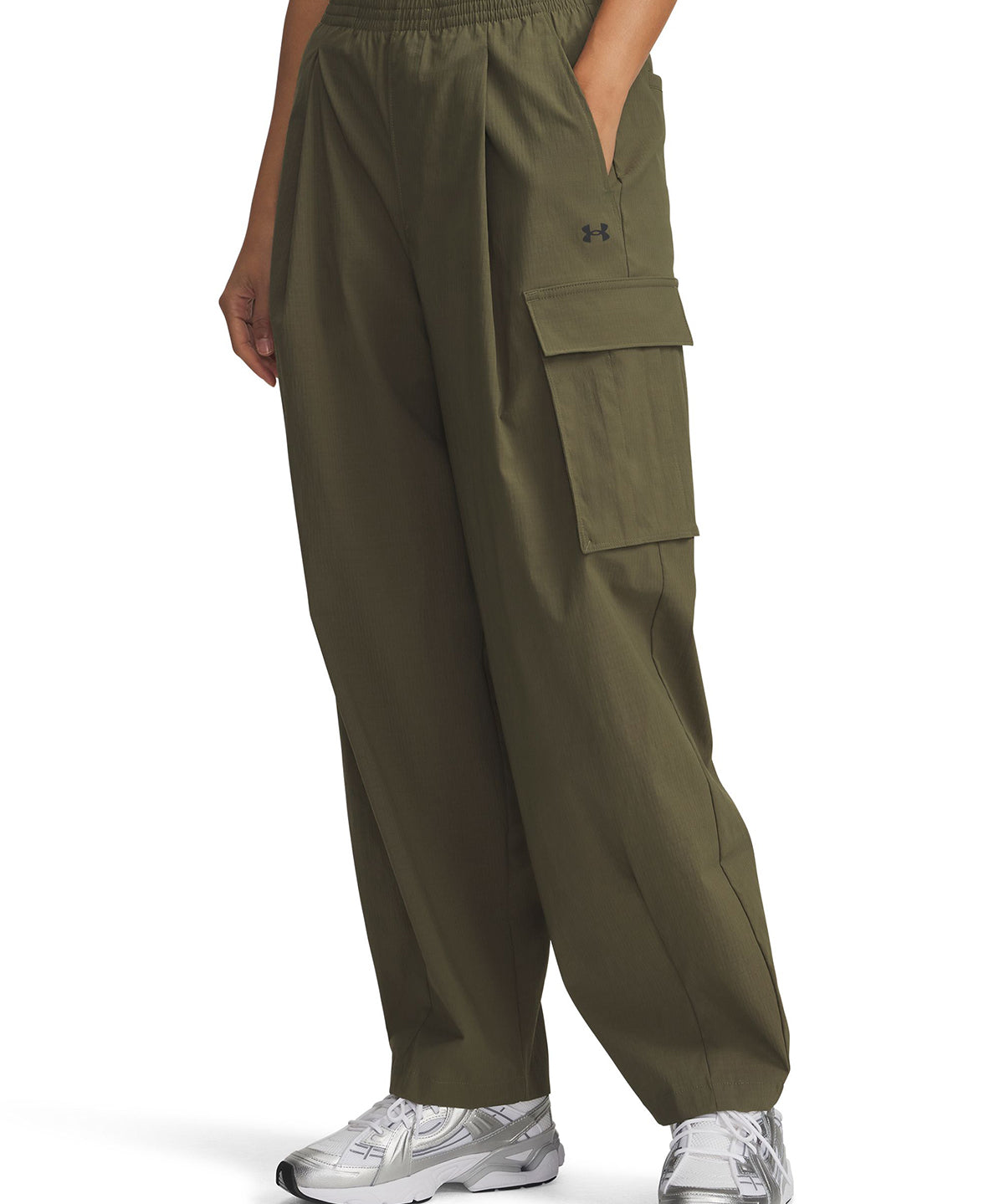 Pantalón Lifestyle para mujer Unstoppable Woven Ripstop Cargo verde Under Armour