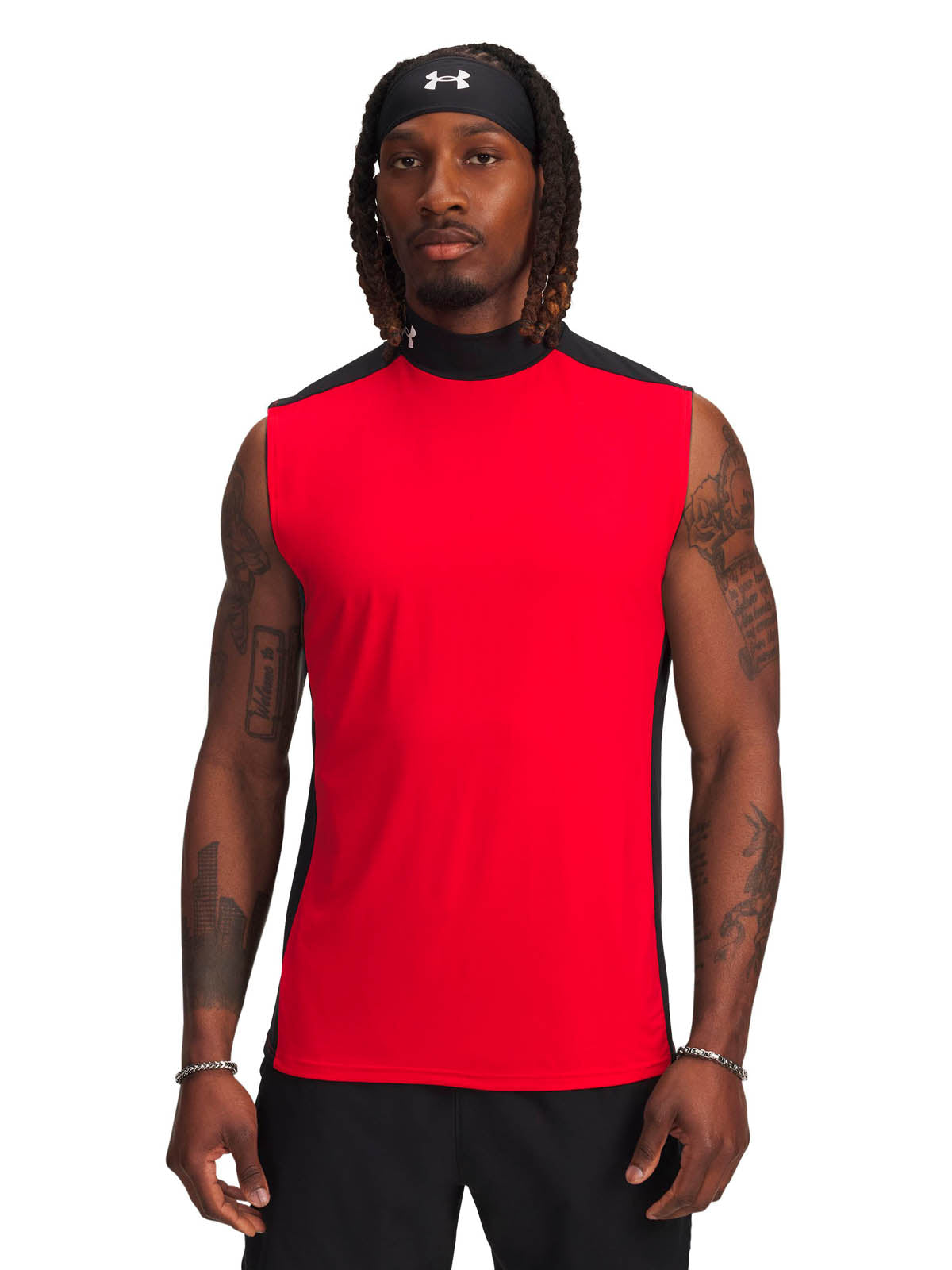 Primera capa superior sin mangas para hombre HeatGear Wordmark Rojo Under Armour
