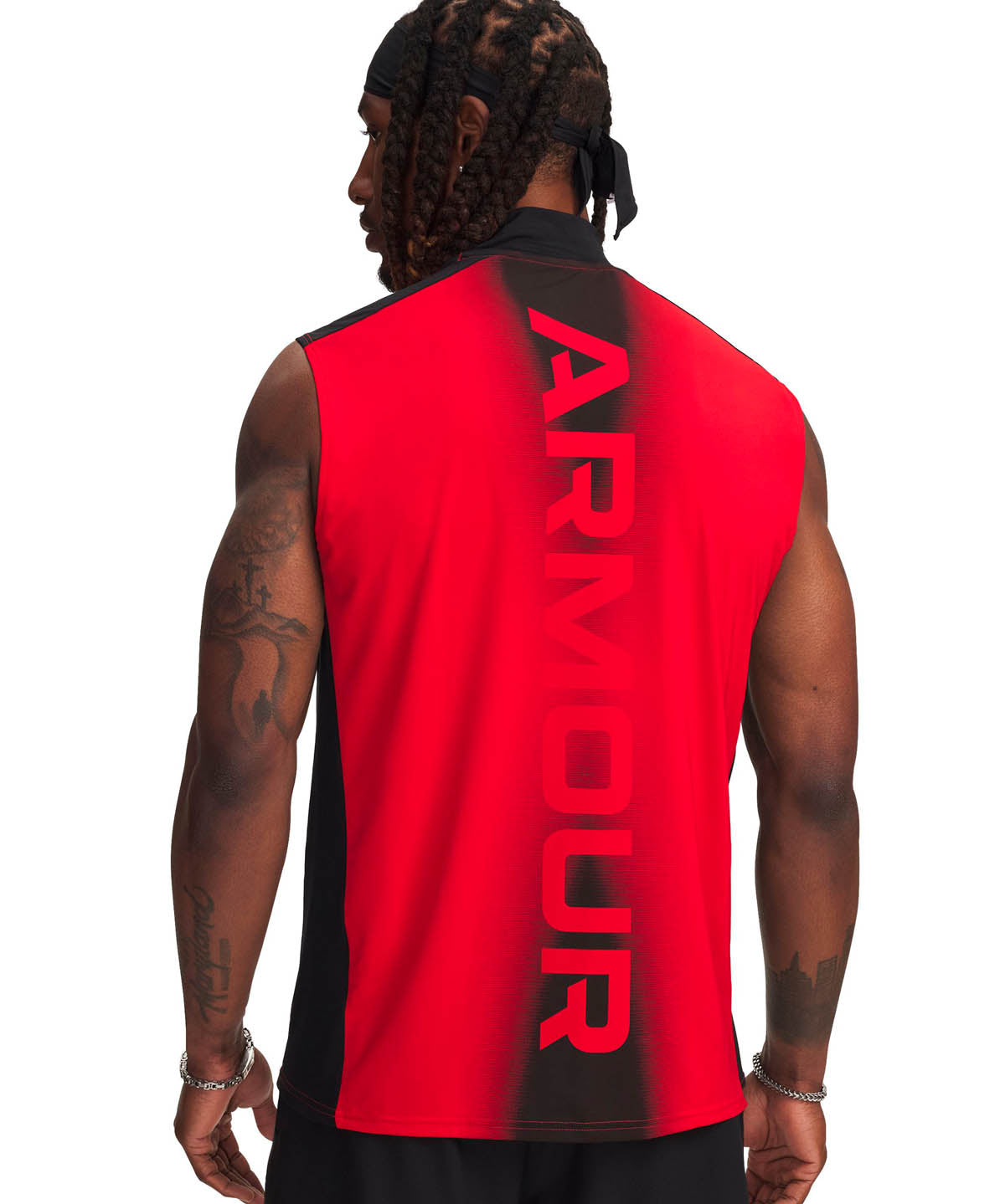 Primera capa superior sin mangas para hombre HeatGear Wordmark Rojo Under Armour