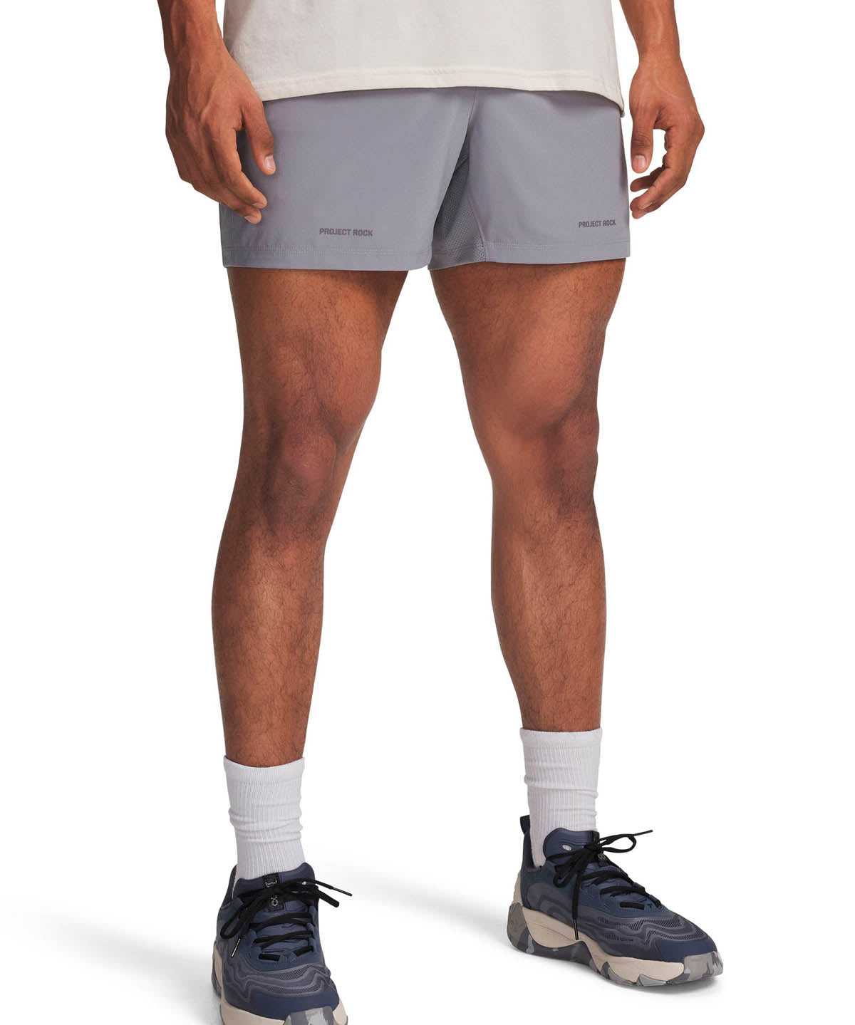 Short de entrenamiento para hombre Project Rock Ultimate gris Under Armour