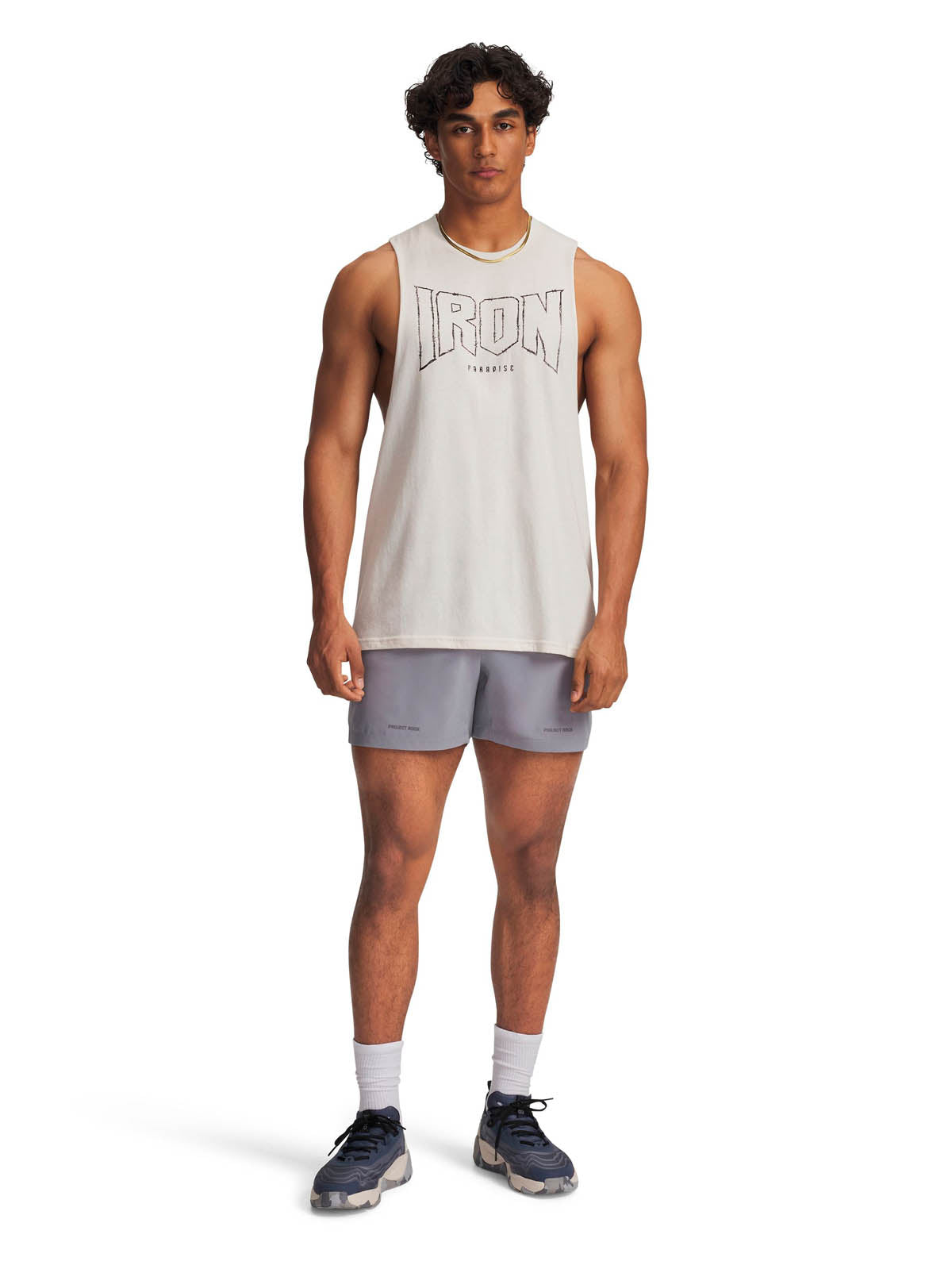 Short de entrenamiento para hombre Project Rock Ultimate gris Under Armour