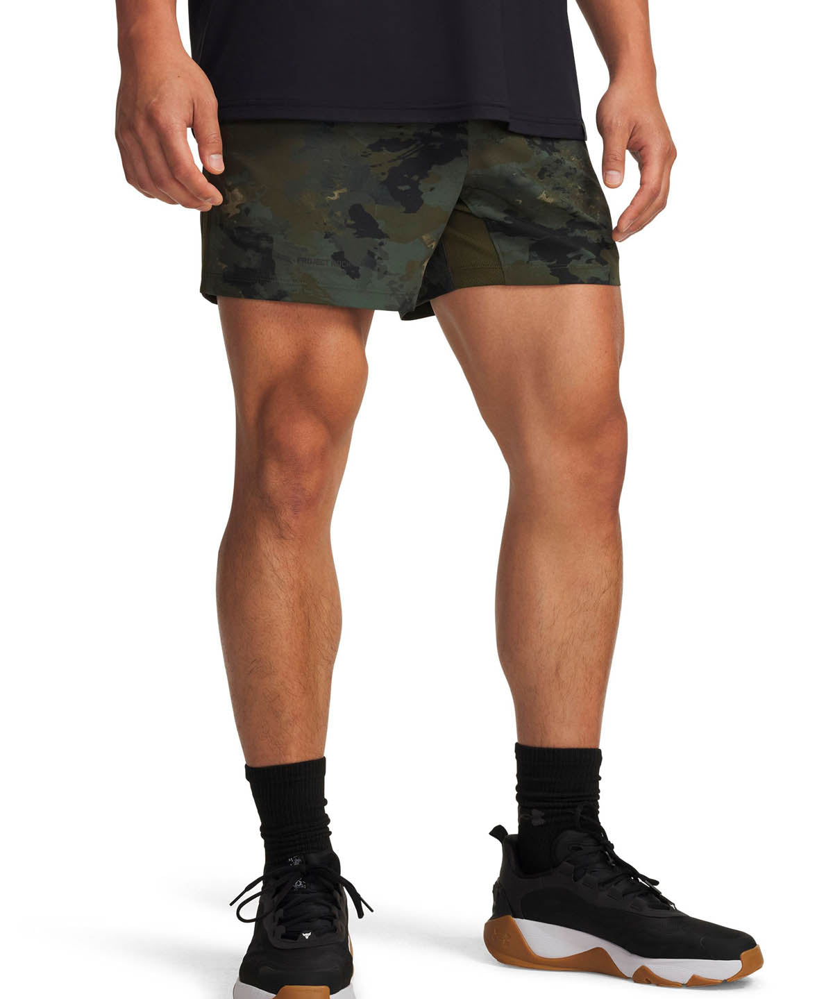 Short de entrenamiento para hombre Project Rock Ultimate verde Under Armour