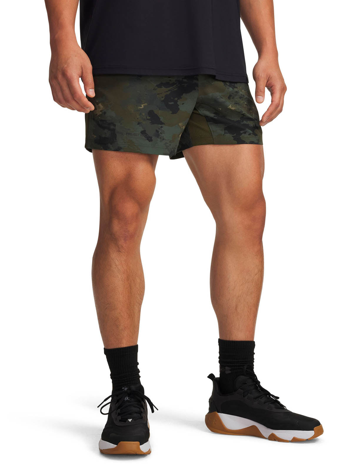 Short de entrenamiento para hombre Project Rock Ultimate verde Under Armour