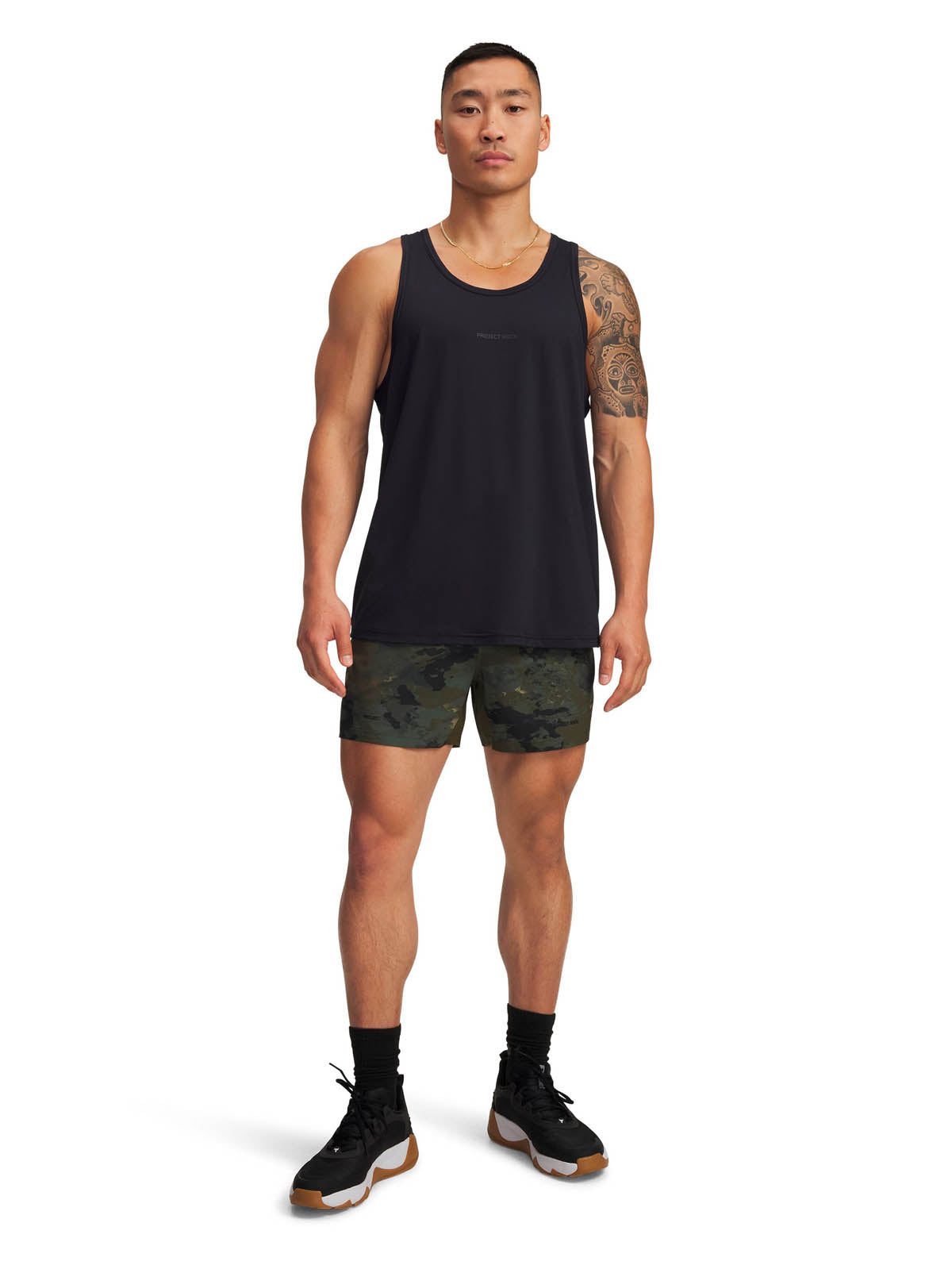 Short de entrenamiento para hombre Project Rock Ultimate verde Under Armour