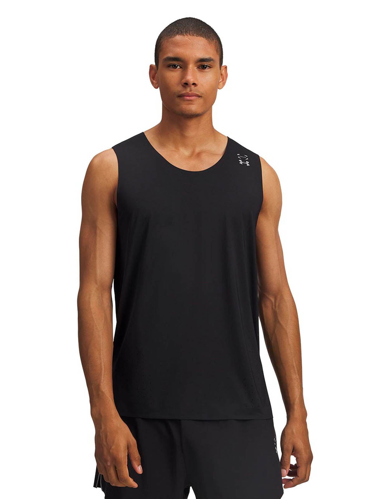 Polera sin mangas Running para hombre Halo Run negro Under Armour