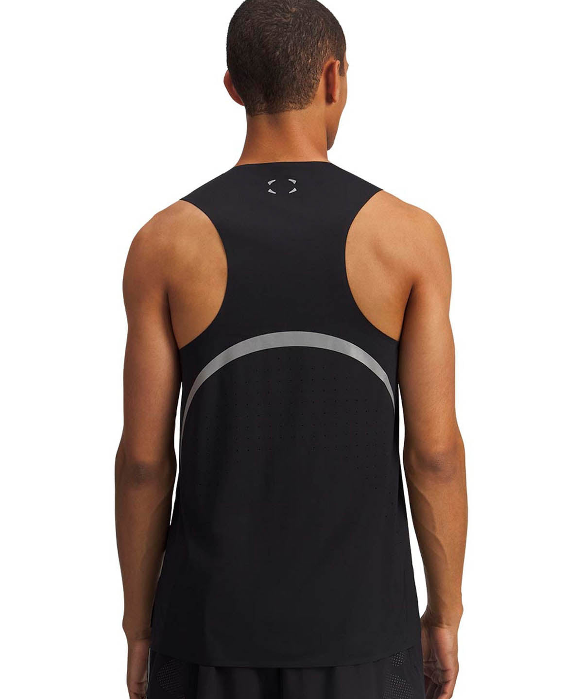 Polera sin mangas Running para hombre Halo Run negro Under Armour