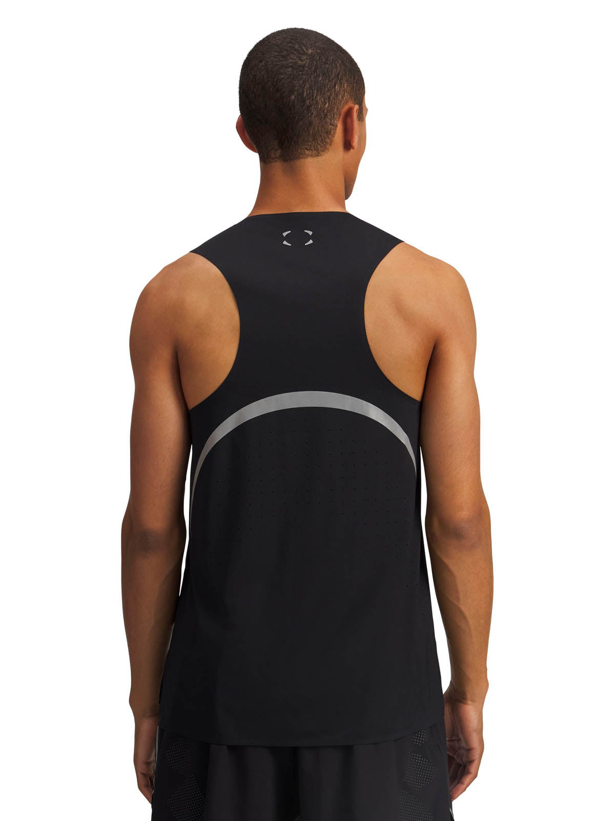 Polera sin mangas Running para hombre Halo Run negro Under Armour