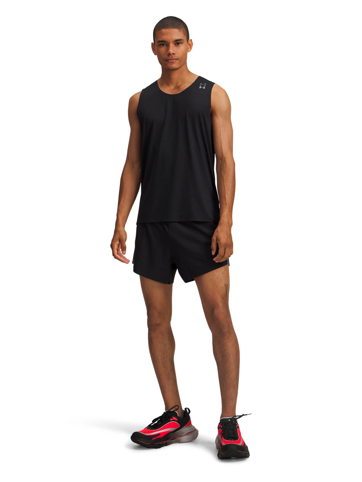Polera sin mangas Running para hombre Halo Run negro Under Armour