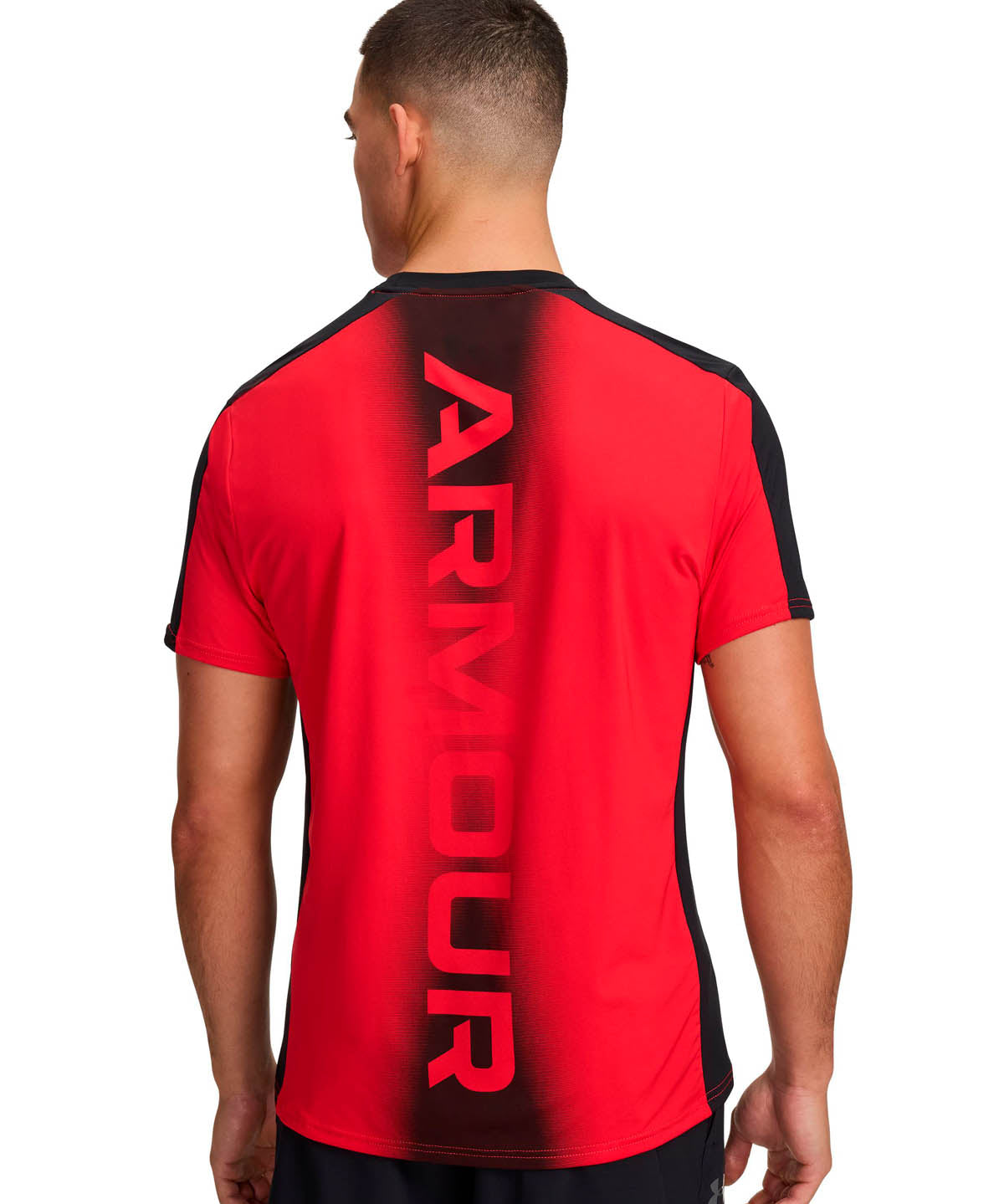 Primera capa superior manga corta para hombre HeatGear Wordmark Rojo Under Armour