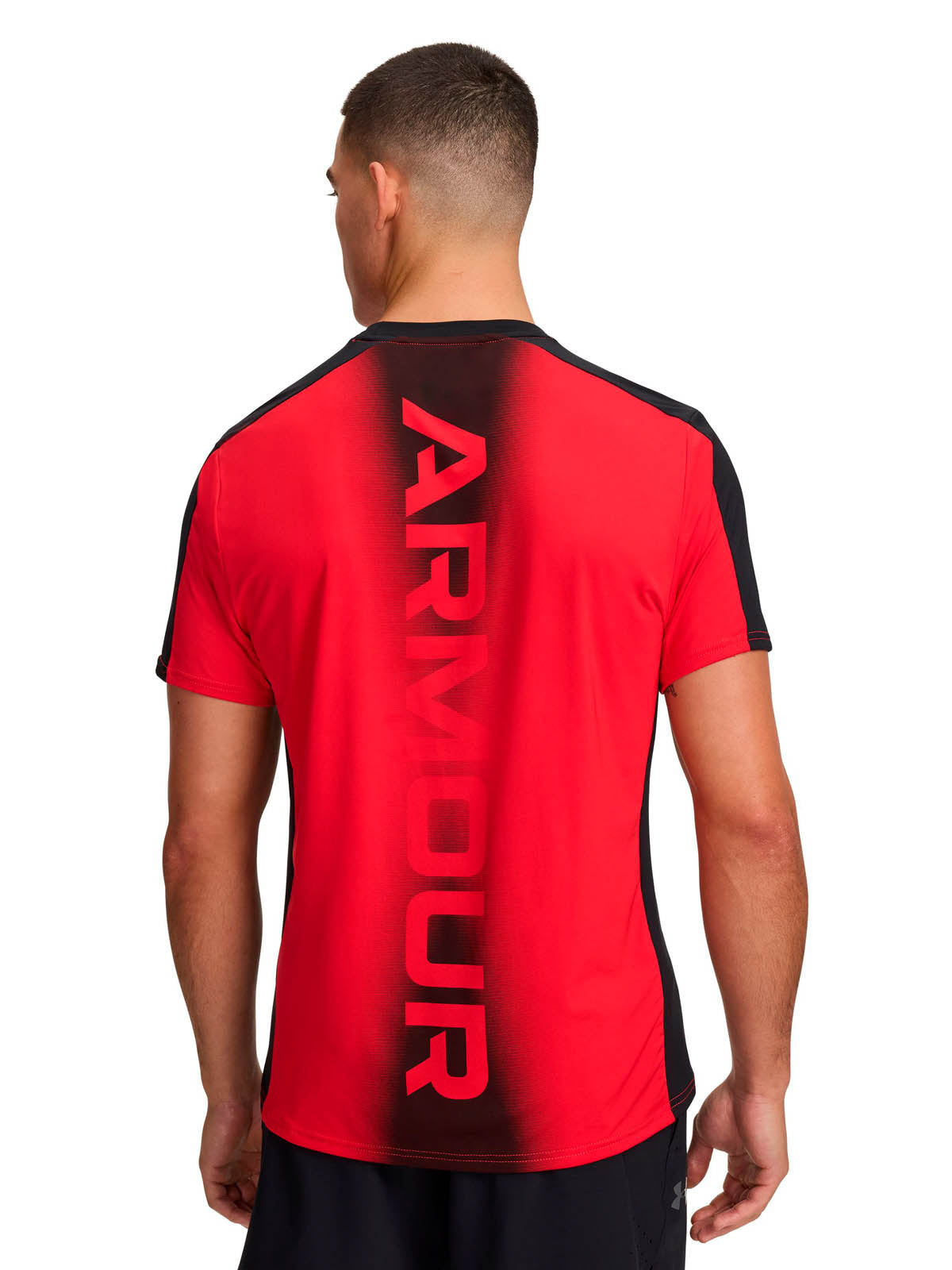 Primera capa superior manga corta para hombre HeatGear Wordmark Rojo Under Armour