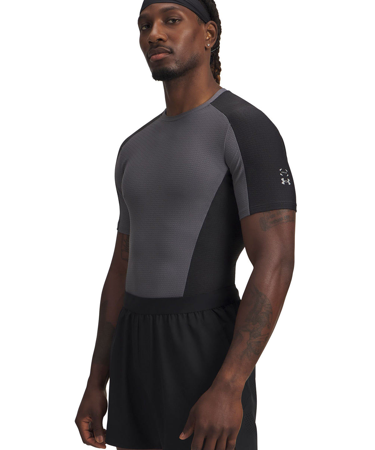Polera manga corta de Entrenamiento para Hombre Halo Gris Under Armour
