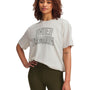 Polera manga corta Lifetsyle para mujer Rival Oversized Campus blanco Under Armour