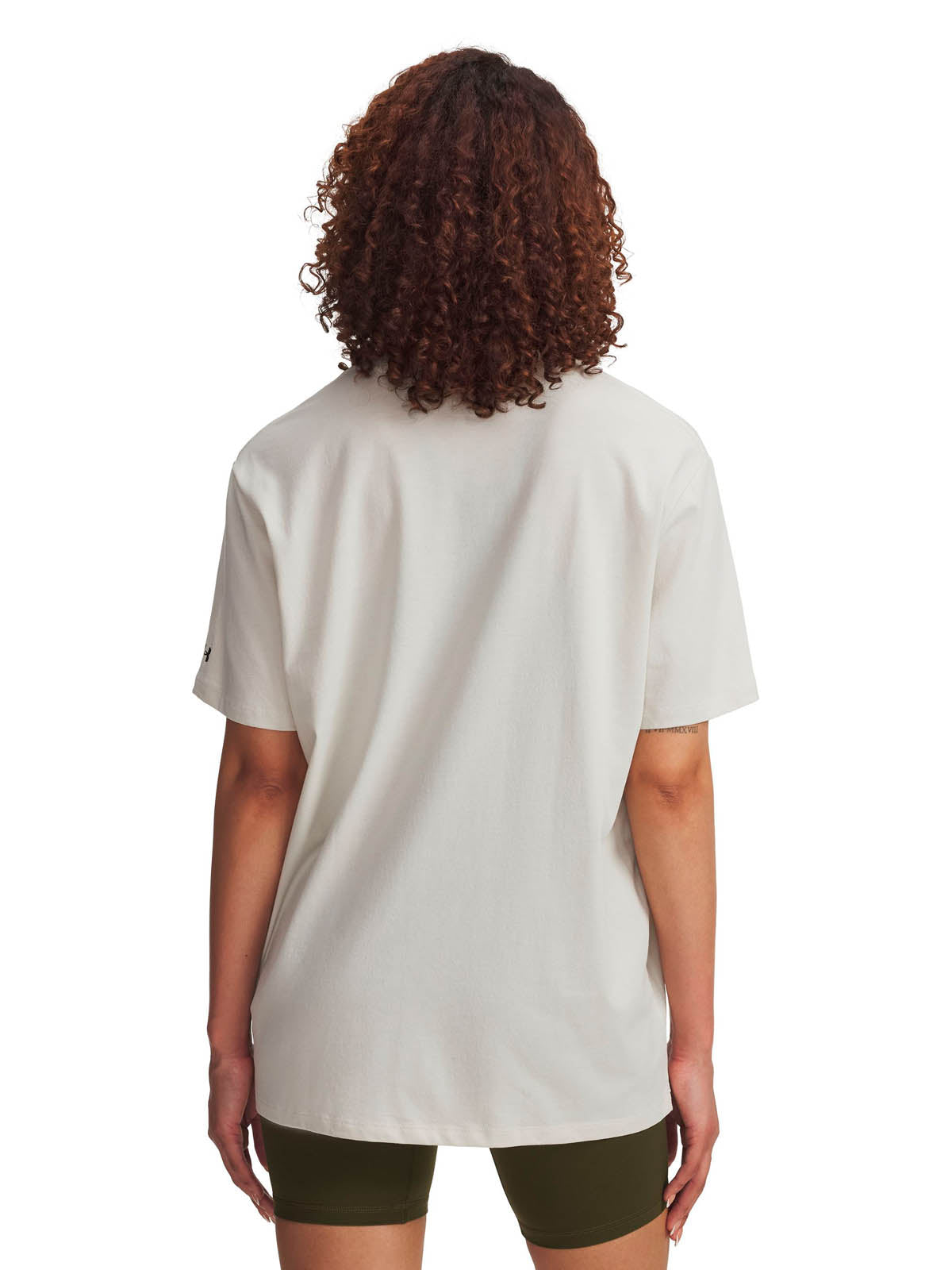 Polera manga corta Lifetsyle para mujer Rival Oversized Campus blanco Under Armour