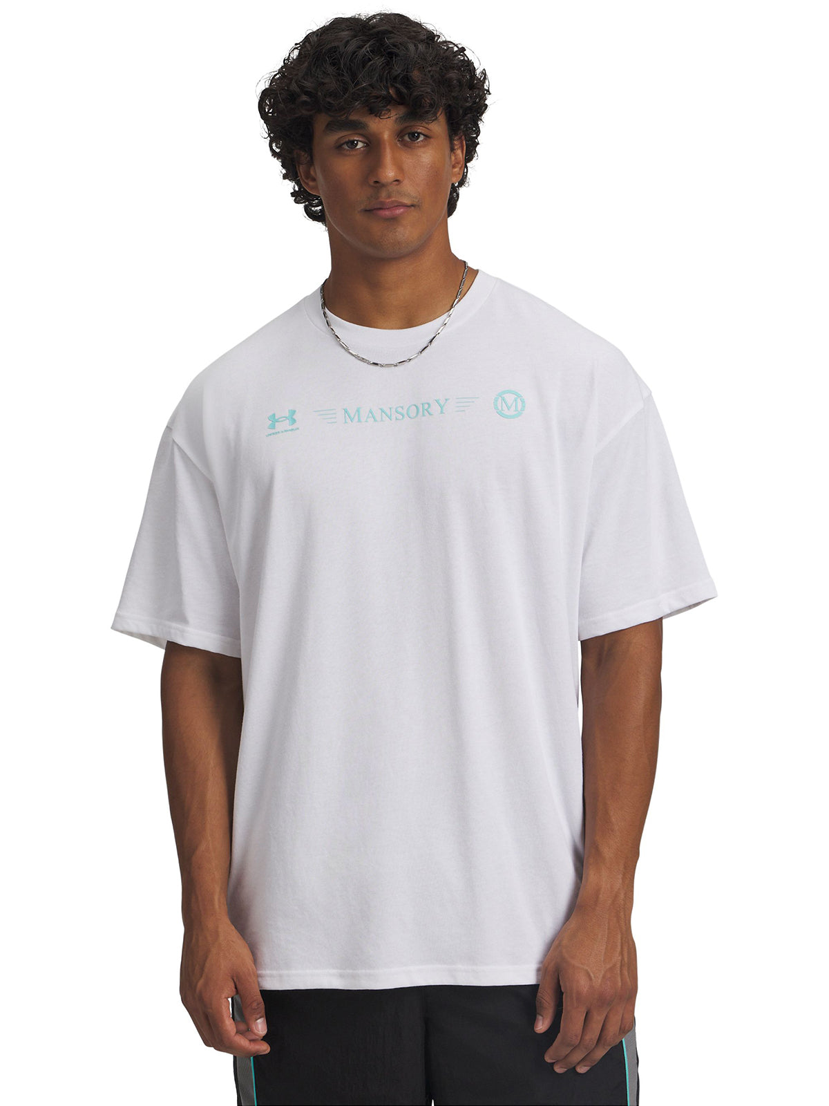 Polera manga corta Lifestyle para Hombre Mansory Heavyweight Cotton Racing Blanco Under Armour