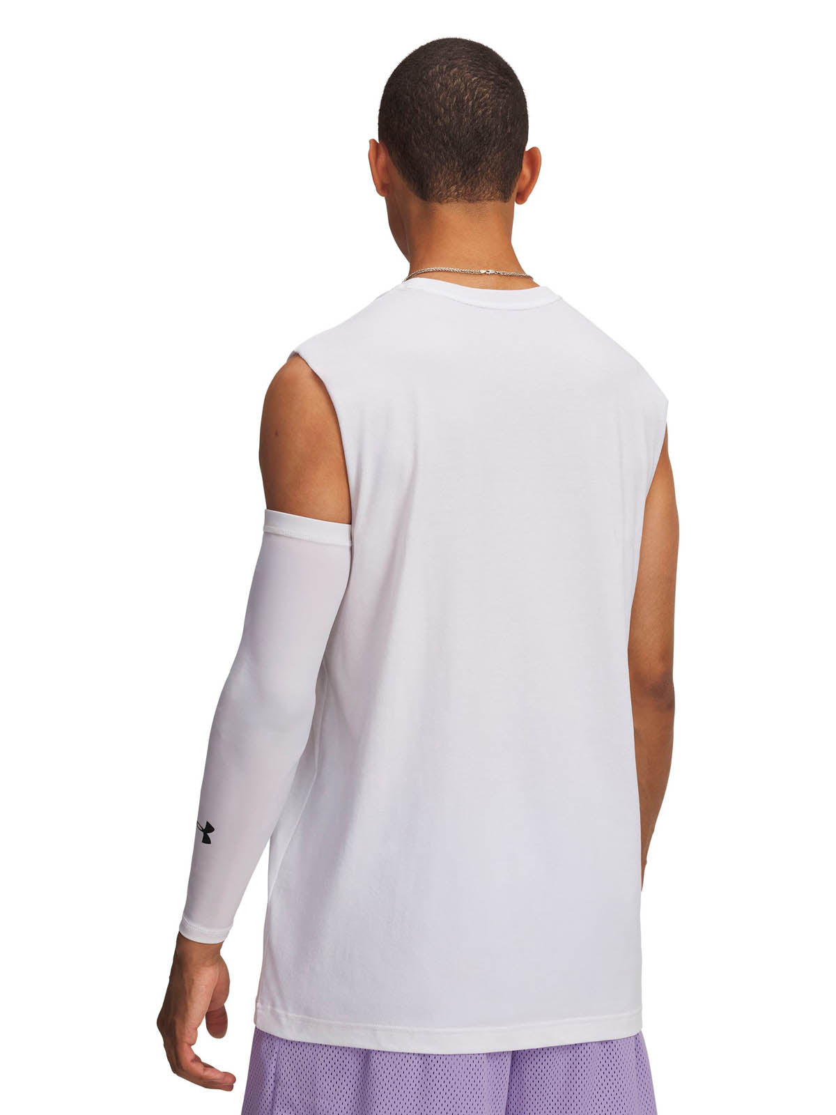 Polera sin manga Basketball para Hombre Curry tour Blanco Under Armour