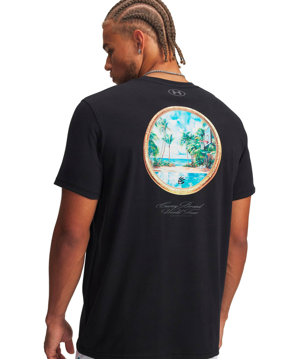 Polera manga corta Basketball para Hombre Curry Tour Negro Under Armour