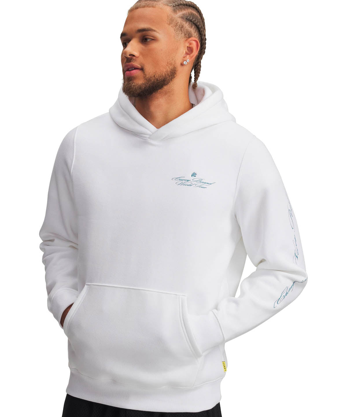 Polerón Basketball para Hombre Curry tour II Blanco Under Armour