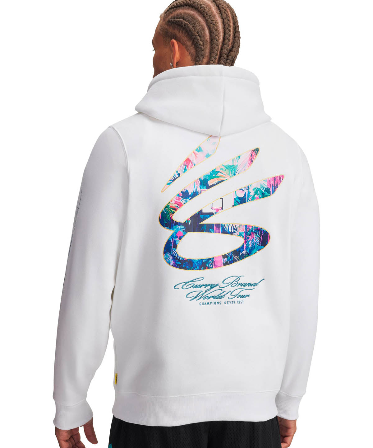 Polerón Basketball para Hombre Curry tour II Blanco Under Armour