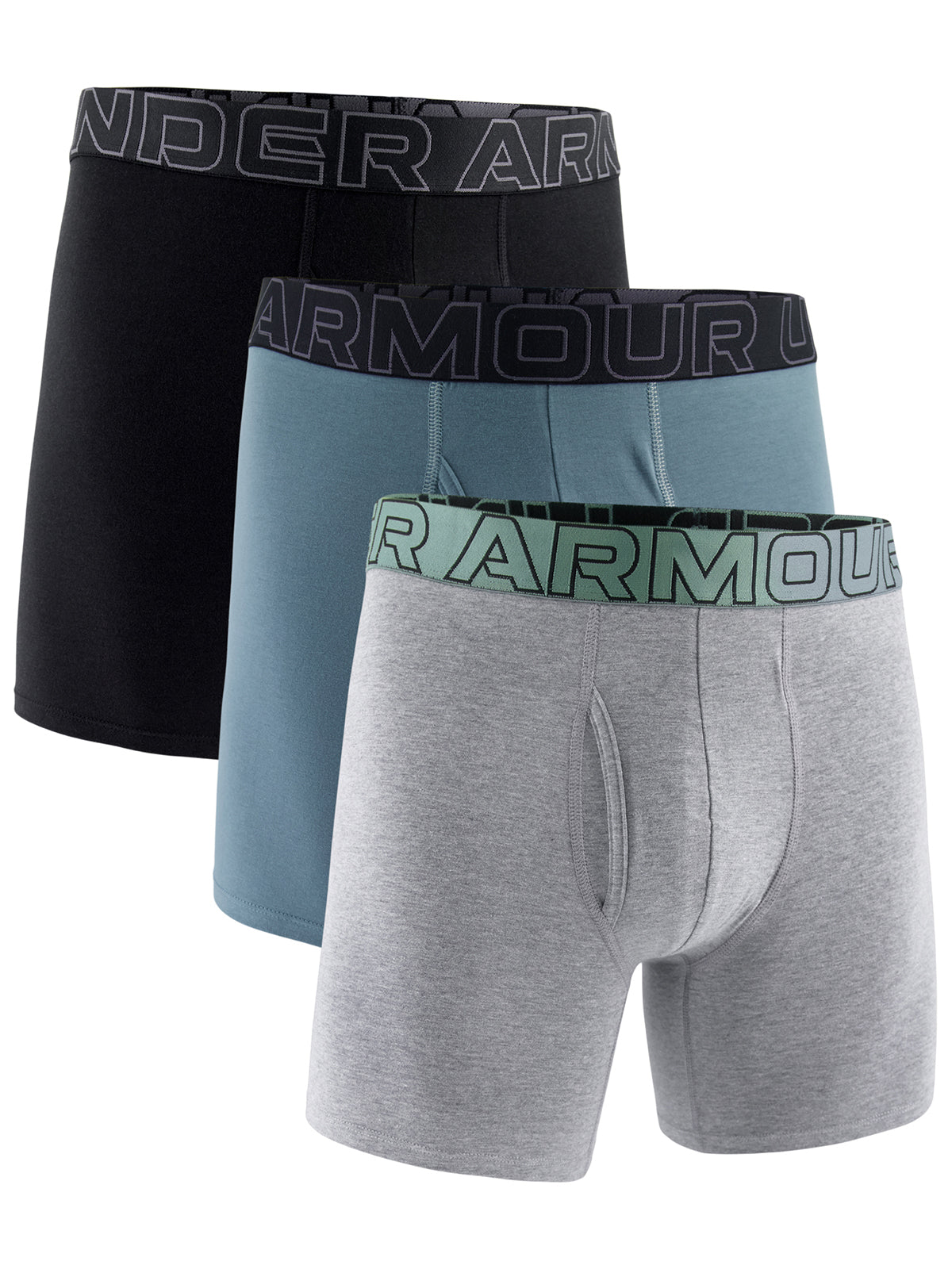 Boxer Performance de algodón 6" para hombre 3pk Under Armour