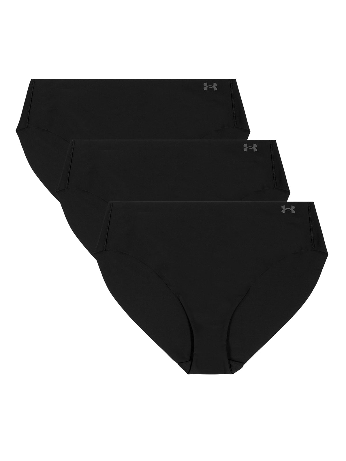 Paquete de 3 calzones para mujer Pure Stretch No Show Negro Under Armour