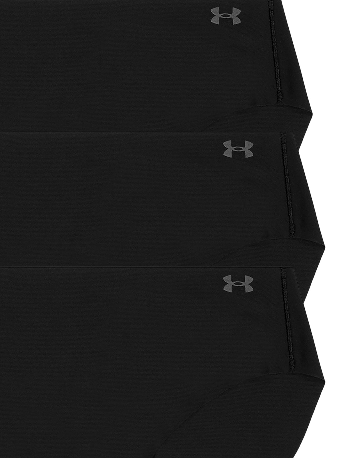 Paquete de 3 calzones para mujer Pure Stretch No Show Negro Under Armour