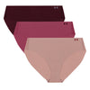 Paquete de 3 calzones para mujer Pure Stretch No Show Rosa Under Armour